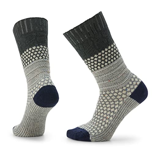 Image of Smartwool Women's Everyday Popcorn Cable Crew Dark Sage L
