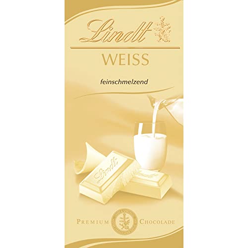 Lindt Schokolade Weiß | 100 g Tafel | Feinschmelzende weiße Schokolade | Schokoladentafel | Schokoladengeschenk