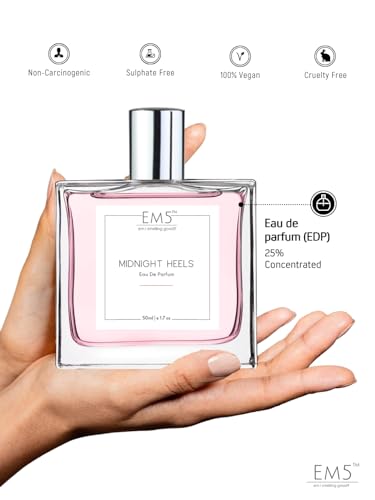 Image of EM5 Midnight Heels Perfume for Women | Sweet Warm Spicy Vanilla Powdery Fragrance | 50ml Unisex Eau de Parfum Spray | Luxury Gift for Her