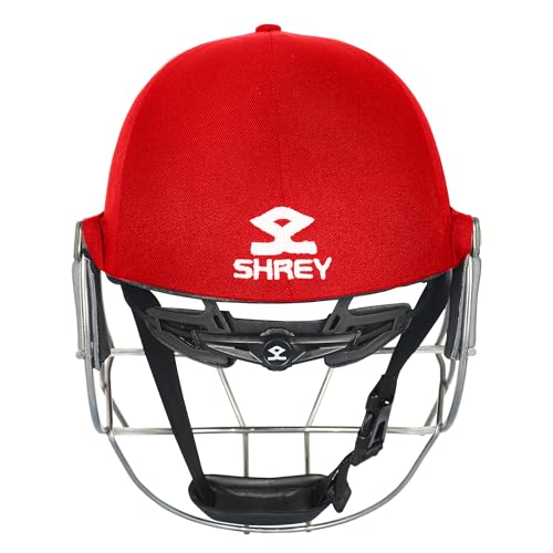 Image of Shrey Koroyd Stainless Steel Cricket Helmet Red Small