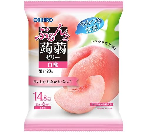Orihiro Fruit Jelly with Natural fruit content (20gm x 6pc, Peach)
