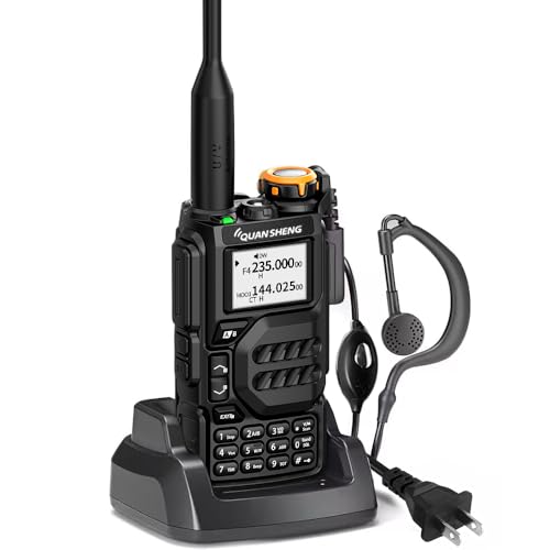 QUANSHENG UVK5 AM/FM/DTMF walkie Talkie 200 Channel Type-C Charging Three Frequency Receiving walkie Talkie NOAA Weather Forecast, with Flash VOX Replication Frequency LCD Display