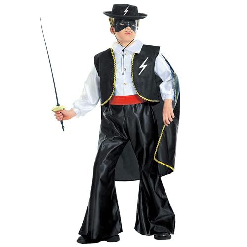 W WIDMANN MILANO Party Fashion - Costume d'enfant Bandit masqué, costume avec gilet, cape, masque, carnaval, fête à thème