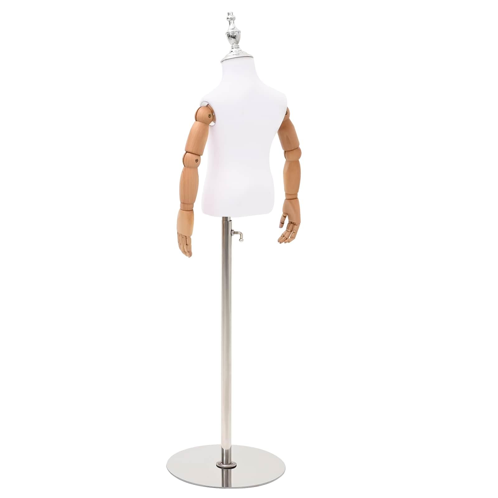 vidaXL Verstellbares 120-157 cm Mannequin mit Basis Unisex PP Weiß