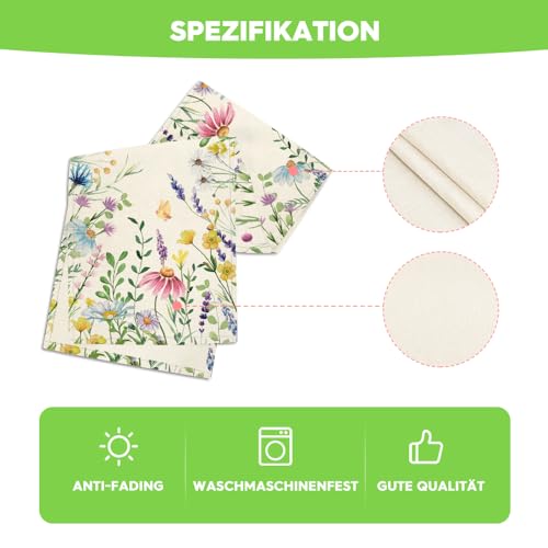 Artoid Mode Daisy Lavender Eukalyptus Leaves Spring Table Runner, Seasonal Summer Kitchen Dining Table Decoration for Home Party Decor 40x140 cm - Image 6