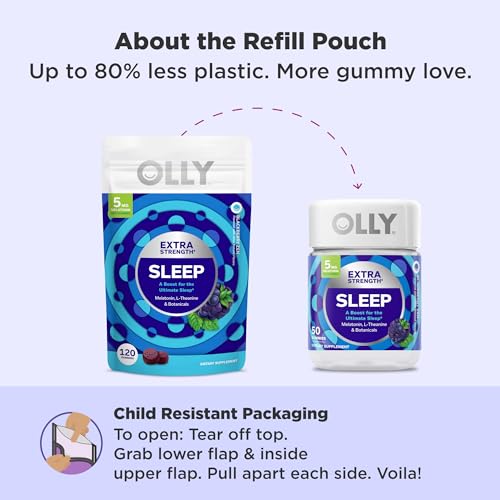 image for OLLY Extra Strength Sleep Gummy, 5 mg Melatonin, L-Theanine, Chamomile