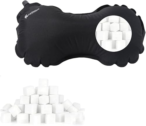 Piashow Cojín cervical inflable, cojín de viaje para avión, portátil, cojín lumb