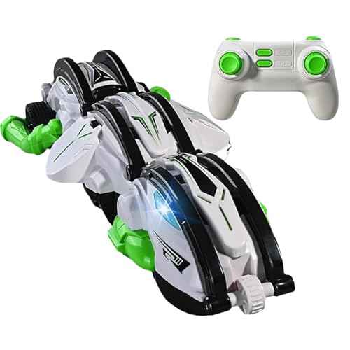 RC Car with LED Lights, Remote Control Car with Lights, High-Speed Remote Control Stunt Car, 360 Degree Rolling Race Car, Remote