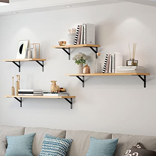 4 Stück Regalhalterungen Schwerlast-Träger 90 Grad Wand-Winkel Regalhalterung Metall Regalträger mit Schrauben Wand Regalträger Eisen Regalwinkel für Winkel Regal (20×12cm)