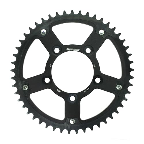 スーパースプロックス(Supersprox) ドリブン スプロケット リア ステルス (STEALTH) アルミ&スチール 49T ブラック RST-823:49-BLK SV650/X 16-19、GSX250R 17-18、ACROSS 91-93、B