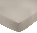 Amazon Basics - Sábana Bajera Ajustable (polialgodón 200 Hilos) Gris - 90 x 200 x 30 cm