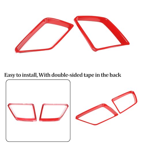 Image of Car Front Bumper Grille Cover Trim Compatible with Pontiac G8 08-09 /Holden Commodore 06-12 ABS Front Grille Accent Trim Cover Front Grille Bumper Grill Inserts protective Accessories (Sport Red)