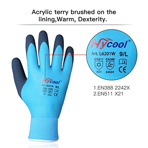 Ds Safety Men’s Waterproof Thermal Winter Work Gloves Size Large #TOP2