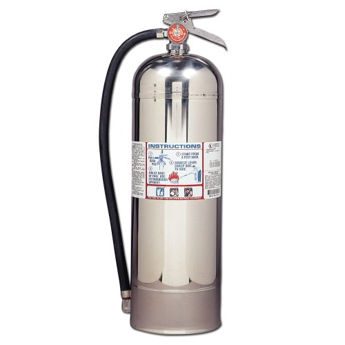 Kidde 466403 Pro 2.5 Water Fire Extinguisher, 2.5 Gallon, Stainless Steel