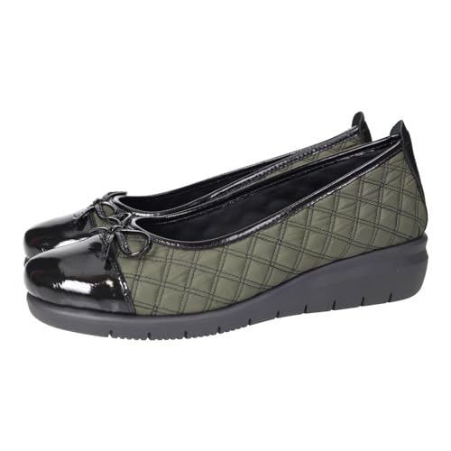 Doctor Cutillas 75211 Bailarinas para Mujer, Kaki, Plantilla Extraible. Diseño cómodo con Lacito clásico al Frente. Fabricadas en España Mujer Manoletinas Kaki 39