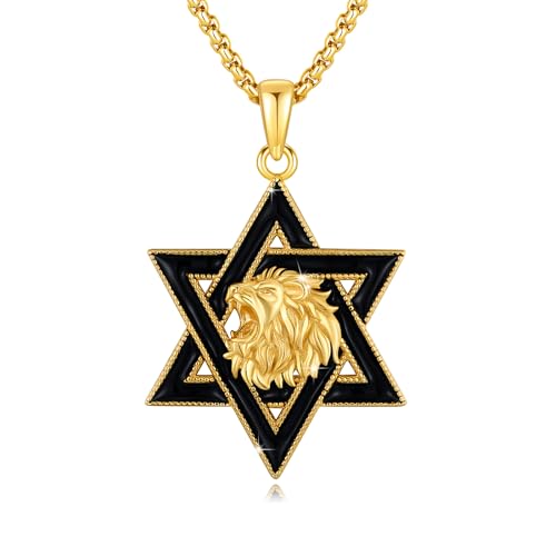 Star of David Necklace 925 Sterling Silver Star of David Pendant Animal/Tree of Life Jewish Jewelry for Men Women