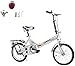 HFFFHA 20 Pulgadas Mini Bicicleta Plegable portátil Pequeño Adultos de la Bicicleta...