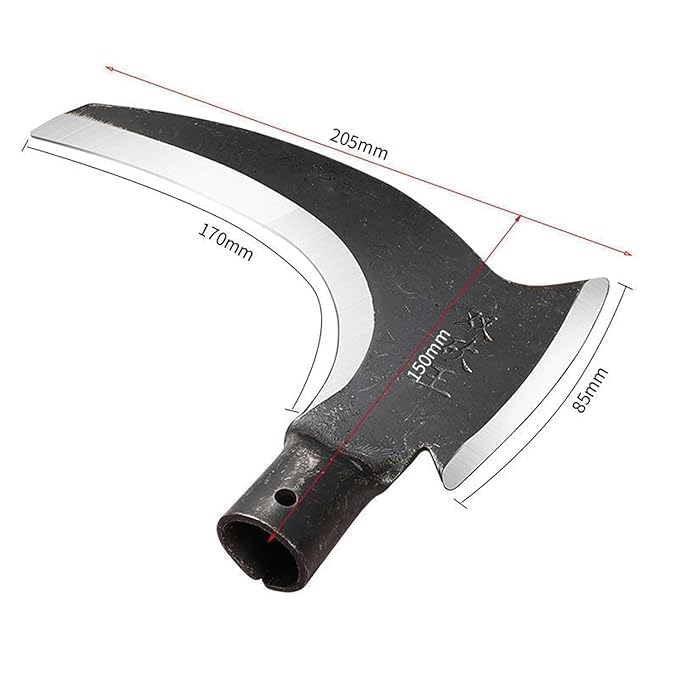 Image of Arta Gardening Sickle Axe | Dual Function Cutting Tool | Strong Steel Blade | Wooden Handle | Ideal for Grass Cutting, Chopping & Agricultural Tasks | Durable & Rust Resistant Design