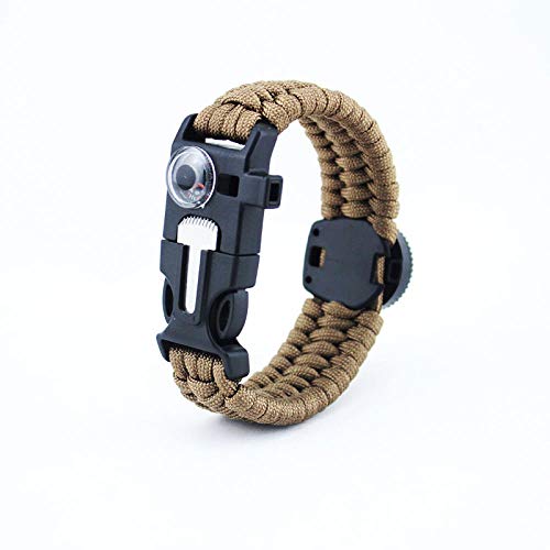 Preisvergleich Produktbild Tfsg Armschmuck Regenschirm Seil Armband Multifunktionale Field Survival Armband Thermometer Feuerstein Kompass Armband Outdoor Off-Road Muss-Outdoor 1