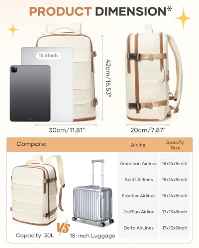 Image of coofay Travel Backpack Carry on Flight Approved Mochila De Viaje Personal Item Travel Bag Backpacks for Travel Backpacks for Men Women Carry on Backpack for Airplanes 18x14x8 Inches Travel Bag