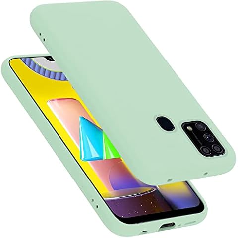 cadorabo Case compatible with Samsung Galaxy M31 in LIQUID LIGHT GREEN - Shockproof and Scratch Resistant TPU Silicone Cover - Ultra Slim Protective Gel Shell Bumper Back Skin Cover