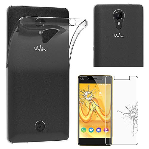 ebestStar - Coque pour Wiko Tommy, Etui Protection Silicone Transparent Antichoc, Souple Slim, Transparent + Verre Trempé