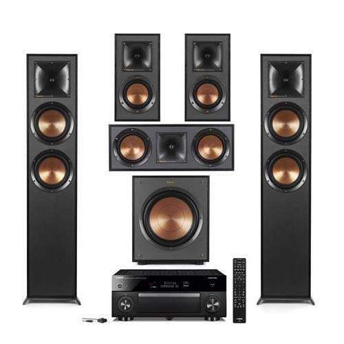 Klipsch 2 Pack R 625fa Dolby Atmos Floor Standing Speaker Bundle With R 41m Bookshelf Home Speakers R 52c Center Channel Home Speaker R 100sw 300w Subwoofer Yamaha Rx 80 7 2 Ch Av Receiver Buy Online In