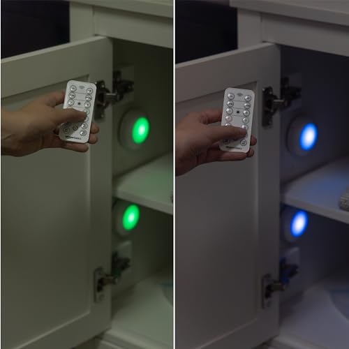 Amazon Basics 59447 Led Puck Lights, Color Changing, Battery Operated, Ir Remote thumb #3