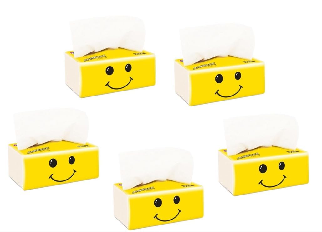 DCELLA Soft Facial Tissue Paper Napkins Table Top Plain 4 Ply 500 Pcs in Each Pack (Yellow, Pack of 5) (B0CBZ4ZV5Q) Amazon Price History, Amazon Price Tracker