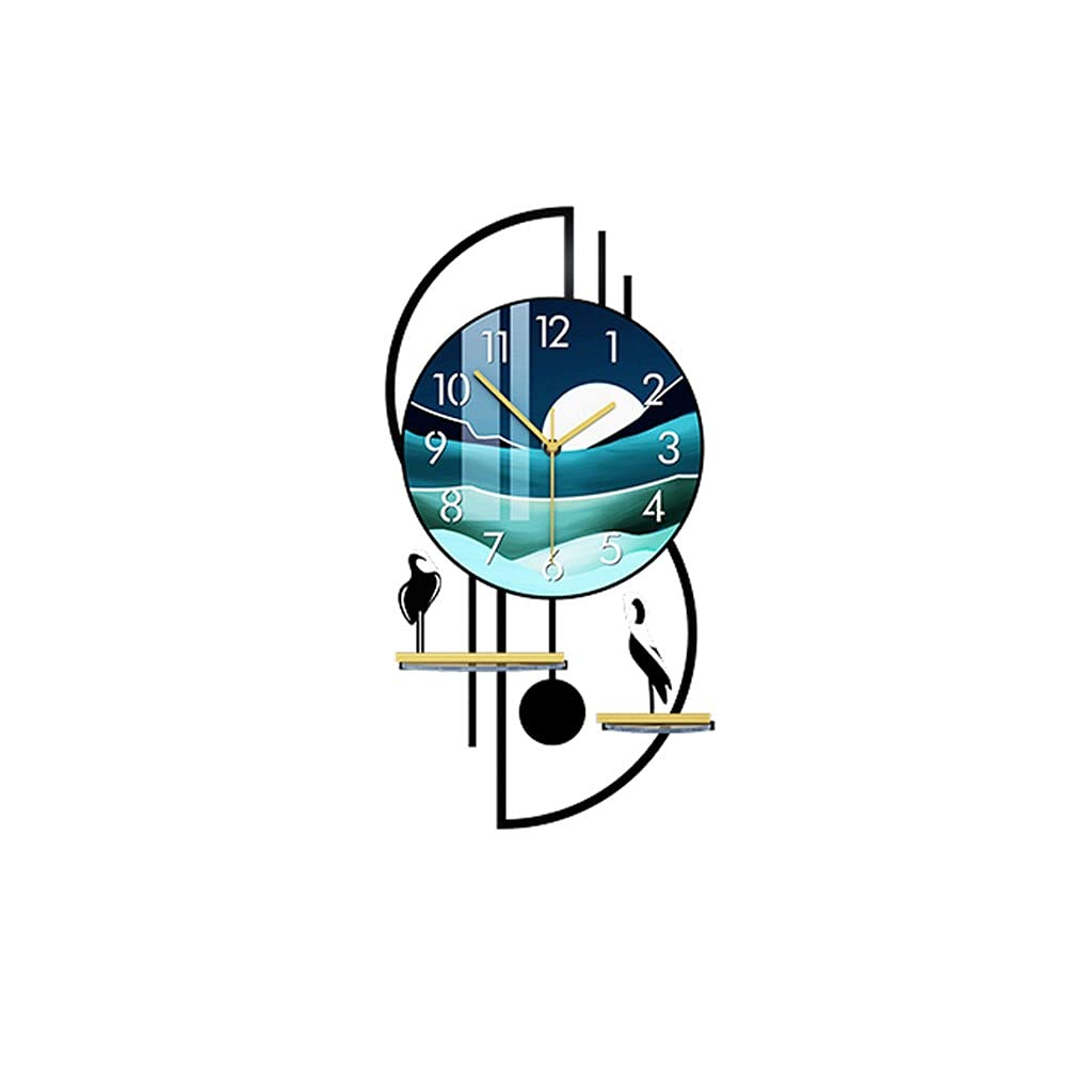 clocks ساعة الحائط الإبداعية ساعة الحديثة المنزل غرفة المعيشة غرفة نوم الديكور ساعة الحائط بطارية مدعوم 25. 98 بوصة Decorative Wall Clock (Clock : A-Lighting)