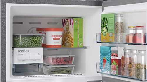 Image of Bosch 263L 3 Star Inverter Frost Free Double Door Refrigerator, Convertible (CTC27S03EI, Sparkly Steel)