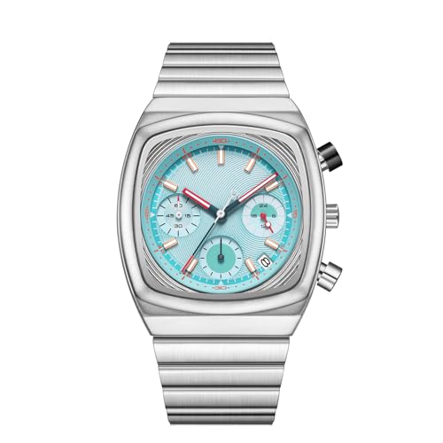 Image of CILOA Mens Watches Chronograph Stainless Steel Waterproof Date Analog Business Fashion Wristwatch for Men