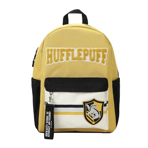 Bioworld Harry Potter Hufflepuff Crest 16.5 Adult Yellow Backpack