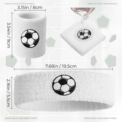 Image of Civaner 12 Pcs 80 90s Neon Sweatbands Soccer Baseball Headbands Wristband Set for Men Women Party Cotton Headbands Terry Cloth Athletic Sweat Bands for Tennis Football Gym Outdoor