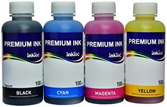 Kit 4 Inks Inktec Cartridges Compatible with Epson T1291, T1292, T1293, T1294 for Epson Stylus SX525WD/SX535WD/SX620FW Printer/CISS Workforce WF-3010DW/WF-3520DWF/WF-3530DTWF/wf-3540dtf/WF7015/WF7515/WF7525