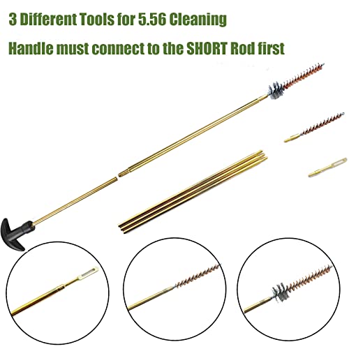 Funryer 5.56 Cleaning Kit .223 Rifle Cleaning Kits With Foam Gun Rack & Base For Gun Safe #TOP4