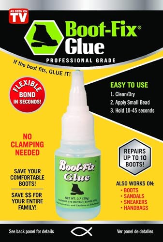 Boot-Fix Shoe Glue – Professional Grade Shoe Repair Adhesive for Boots, Shoes, & More – Instant...