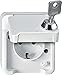 Produktbild Merten MEG2416-8029 SCHUKO-Steckdose m. BRS, abschl. m. versch. Schließungen, lichtgrau, AQUASTAR