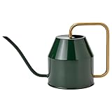 Metal Watering Can for Indoor & Outdoor Plants – 68 oz Rustproof Galvanized Steel Watering Jug with Long Spout – Black Green Decorative Watering Can for Garden & Home