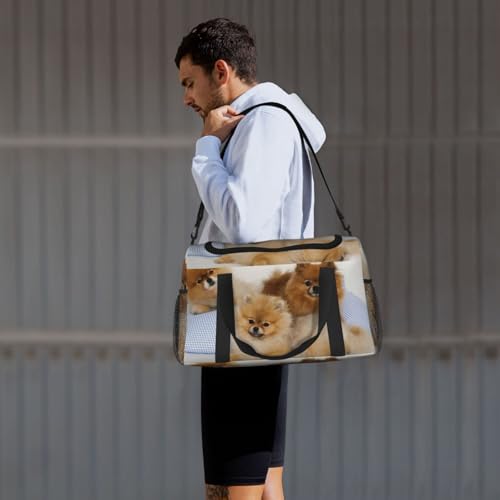 Sac de week-end noir Poméranie avec grand compartiment pour accessoires