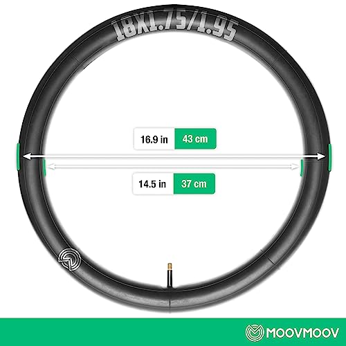 MOOVMOOV 18 Inch Inner Tubes, Compatible with 18x1.75, 18x1.85, 18x1.90 and 18x1.95 Tyres (ETRTO 47-355 to 50-355) - Image 2