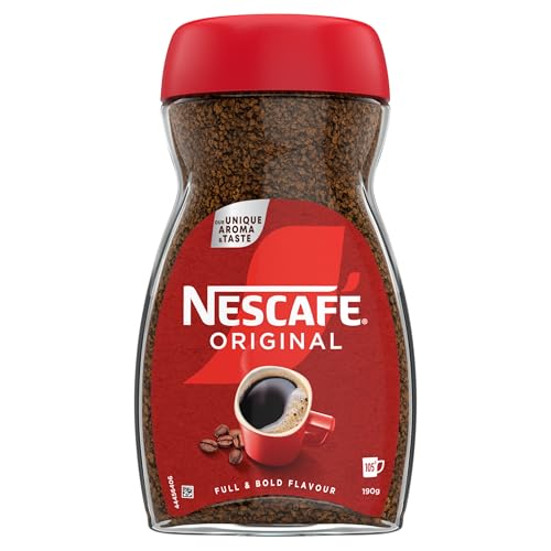 NESCAFÉ Original Instant Coffee 190g Rich Aroma Full and Bold Flavour (Pack of 1)