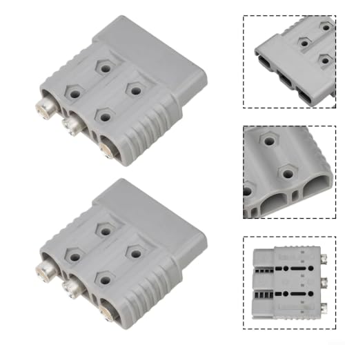 Conector de carretilla elevadora industrial de 175 A y 600 V robusto gris 7