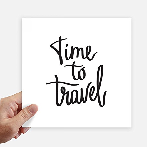 Autocollant Le Temps de Voyager pour masquer les rayures de valise et laptop