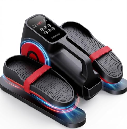 ECODE Mini Eliptica Electrica con 30 Niveles de Velocidad, 5 Funciones, Pedales con Correas, Pantalla LED, Mando a Distancia, Silenciosa y Portable - Pedaleador Electrico para Mayores y Ancianos