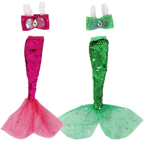 UNICORN ELEMENT 5 Pcs Mermaid Tail Outfit Accessory Set for 11.5 Inch Dolls 4
