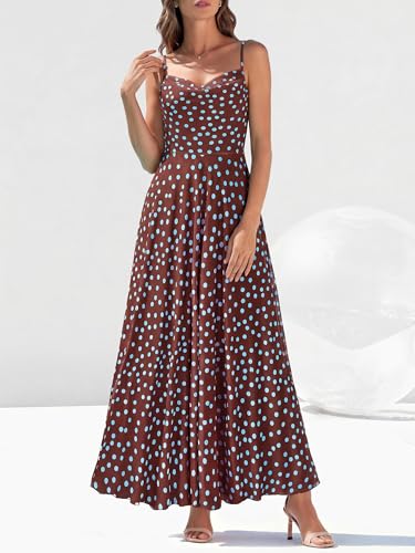 Image of BTFBM Women Summer Maxi Dresses Elegant Wedding Guest Dress | Cowl Neck,Spaghetti Strap,Mesh,Floral,A-Line,Flowy,Party,Cocktail,Homecoming,Graduation,Sundress,Prom,Beach Long Dresses