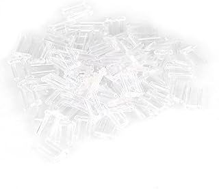 Rimless Frames Sleeves,rimless glasses repair kit 100pcs New Clear Plastic Compression Sleeves for Rimless Glasses Fixing Accessories Tools(1.4 * 0.8 * 7.0mm)