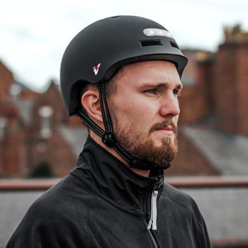 Casque de VTT et BMX VICI avec lumieres LED integrees haute visibilite