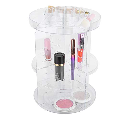 Organizador De Maquillaje Acrílico, Estante De Soporte Organizador Cosmético Transparente Giratorio De 360 °, Estuche De Almacenamiento De Tocador De Maquillaje De Múltiples Capas
